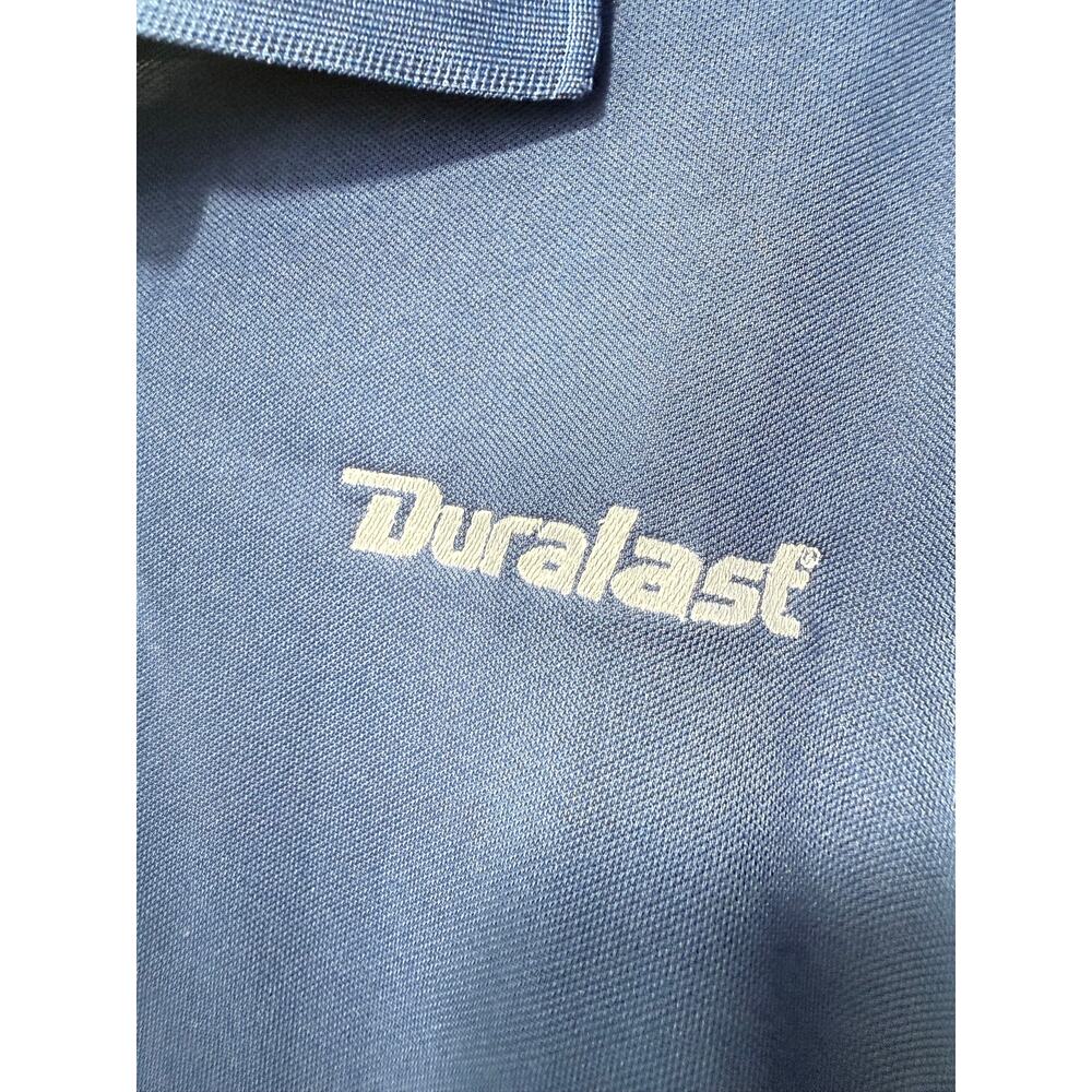 Duralast Blue Uniform Polo Shirt Top White Embroidered Size XL Extra Large - Picture 3 of 5